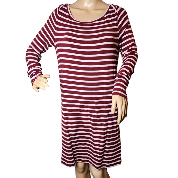 Lou & Grey signature soft long sleeve striped dress - Picture 6 of 15